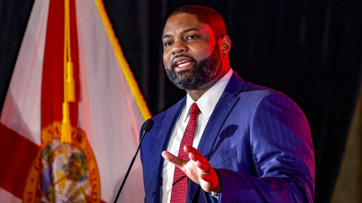 U.S. Congressman, Byron Donalds of Naples, who is running for Florida governor in the 2026 election, speaks during CPAC Latino 2025 at Seminole Hard Rock Hotel & Casino in Hollywood, Florida, on Saturday, June 28, 2025.