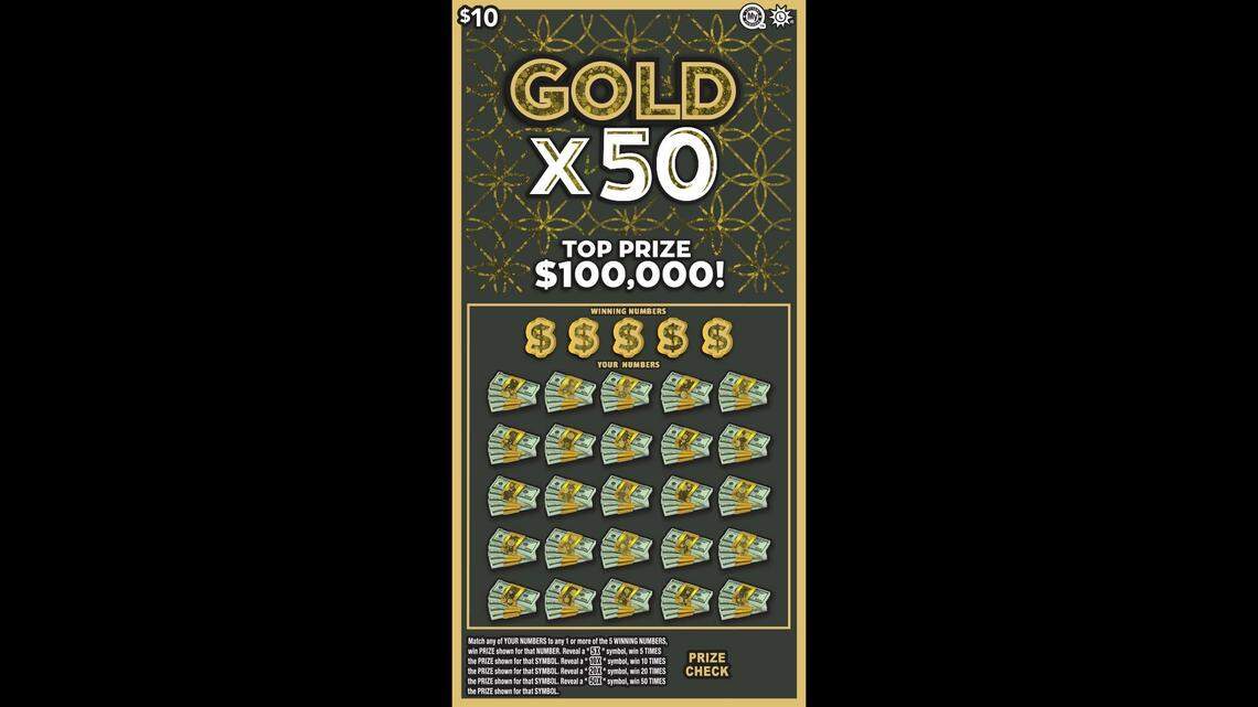 A 43-year-old woman bought a scratch-off with her last $10 and won $100,000 in a top prize, Maryland Lottery officials said.