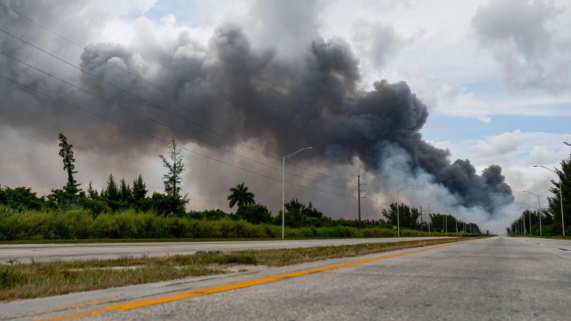 Krome Avenue reopens after smoke and fire shut road for days — but rain still needed