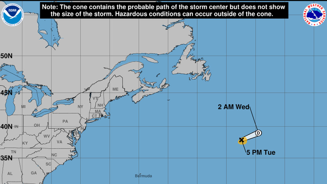 Tropical Storm Andrea, first of the season, forms far off in the Atlantic