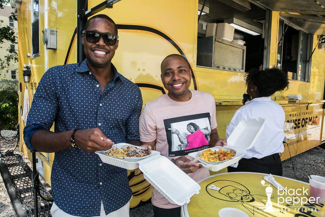 Festival goers try the food at World Famous House of Mac at an earlier Black Pepper Food & Wine Festival.
