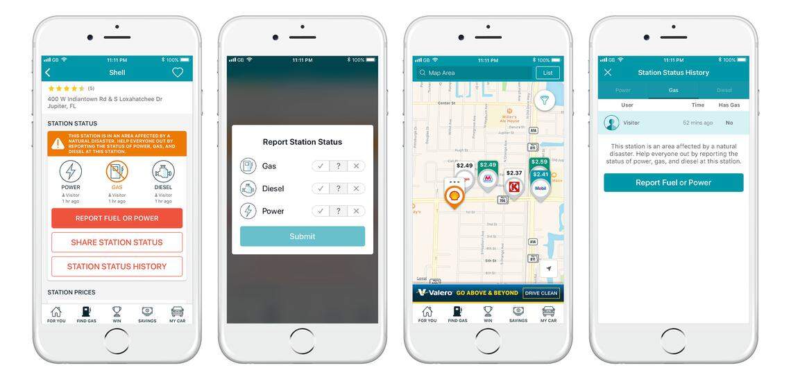 GasBuddy’s app and web-enabled Fuel Tracker can help drivers find gas.