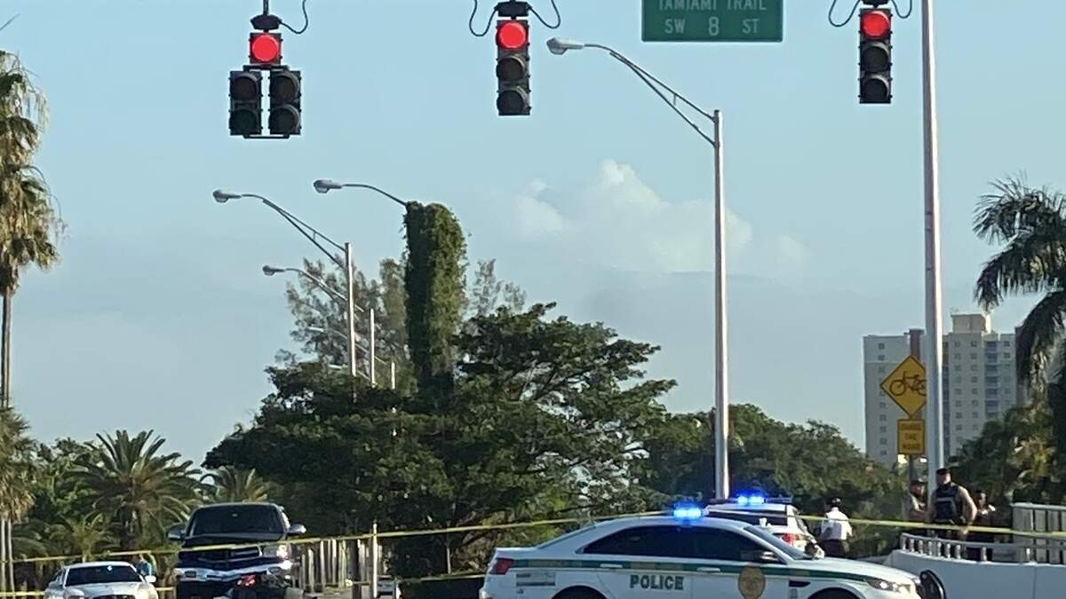 A 58-year-old man riding a moped who was swerving around traffic died early Friday when he collided with a truck at the intersection of 97th Avenue and Southwest Eighth Street, police said.