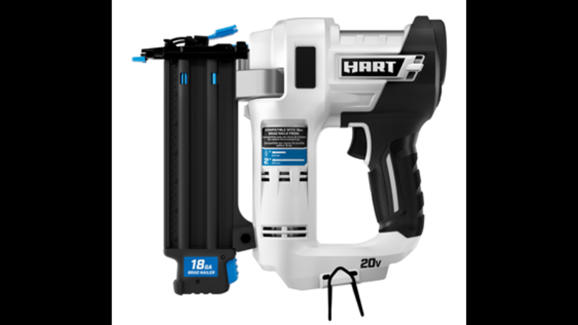 There is a recall on the Hart 18-Gauge 2” Brad Nailers brand of nailguns sold at Walmart nationwide as of Nov. 10, 2021.