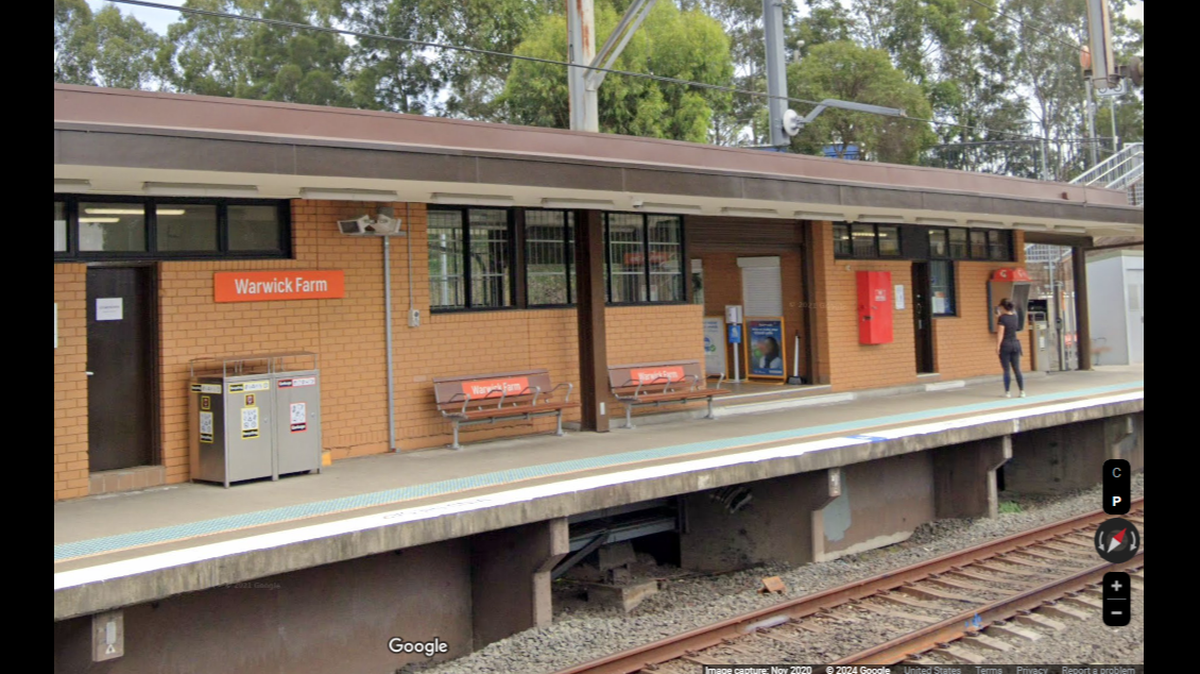 Midnight commuters were shocked when an escapee ran onto an Australia train platform and tried to board a train, transportation officials said.