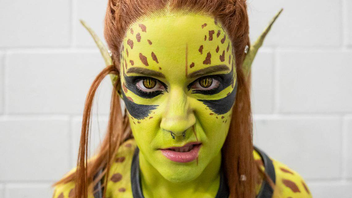 Noelle Brunelle, 33, cosplays as Lae’zel from Baldur’s Gate 3 during Florida Supercon 2024 at the Miami Beach Convention Center on Saturday, July 13, 2024, in Miami Beach, Fla.