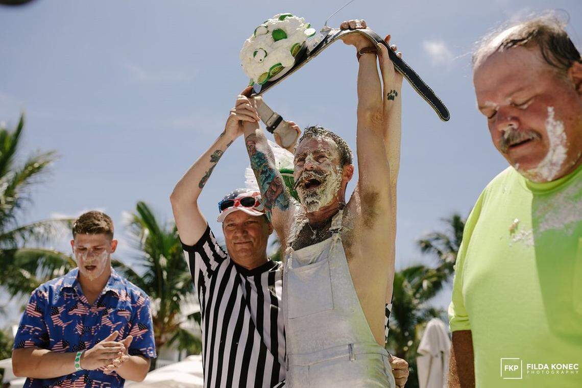 A Key lime pie-eating contest was part of the 2019 Key Lime Festival.