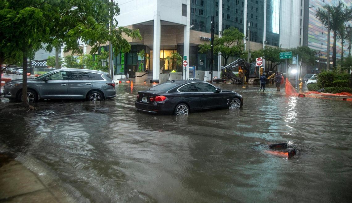The Brickell neighborhood tends to turn into the lost city of Atlantis after a storm.