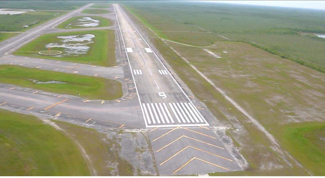 An aerial view of the Dade-Collier Training and Transition Airport site.