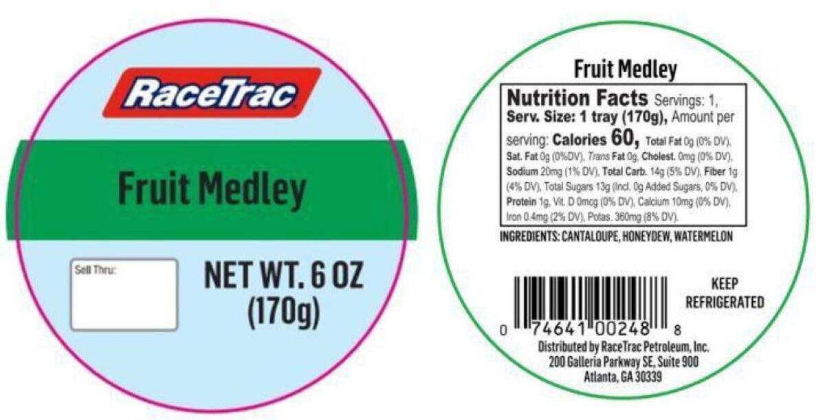 The label on the recalled RaceTrac Fruit Medley