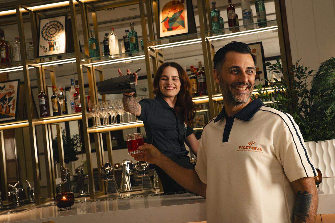 Co-owner Valentino Longo at ViceVersa in Fort Lauderdale.