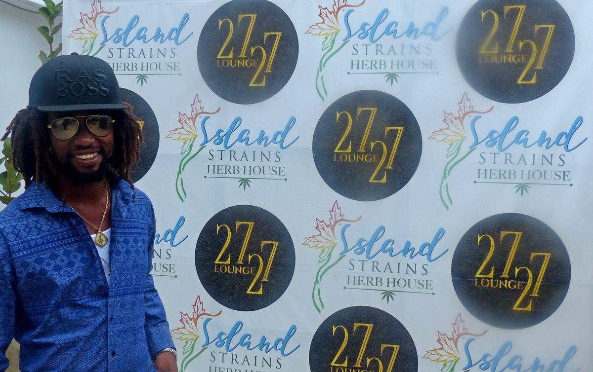 Christopher “Birdheye” Gordon runs Island Strains Herb House and the adjacent 2727 Lounge in Montego Bay, Jamaica. He says his medical marijuana dispensary attracts both tourists and locals looking for a private place to smoke.