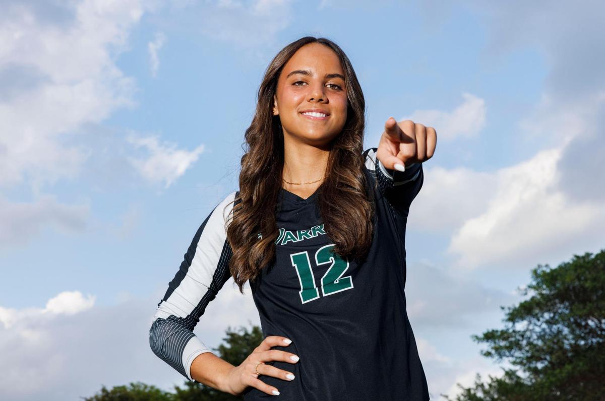 Zoey Matias, volleyball player for Westminister Christian, poses during Player of the Year portraits on Thursday, Dec. 19, 2024, at AD Barnes Park in Miami, Fla.