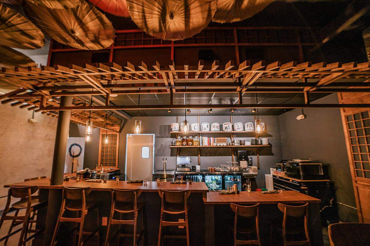 A view of the sushi counter at Omakase by Kazu at Hachidori Ramen Bar in Little River.