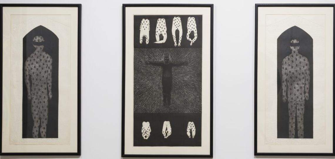 Three collography works by Belkis Ayón. The artist lived in Havana until her death in 1999.