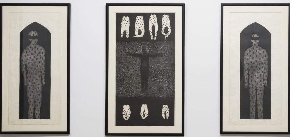 Three collography works by Belkis Ayón. The artist lived in Havana until her death in 1999.