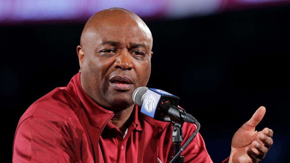 Florida State head coach Leonard Hamilton speaks to the media during a news conference at the Atlantic Coast Conference NCAA college basketball media day in Charlotte, N.C., Wednesday, Oct. 24, 2018.