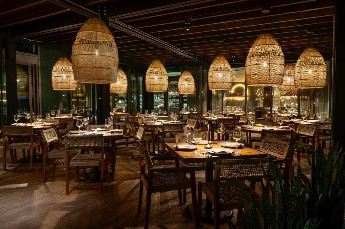 The patio at RosaNegra restaurant in Brickell.