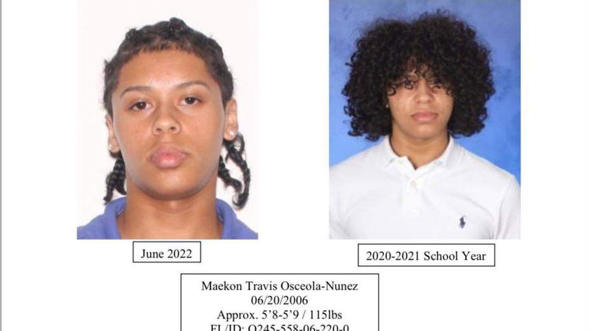 Two photos of Maekon T. Osceola-Nunez.