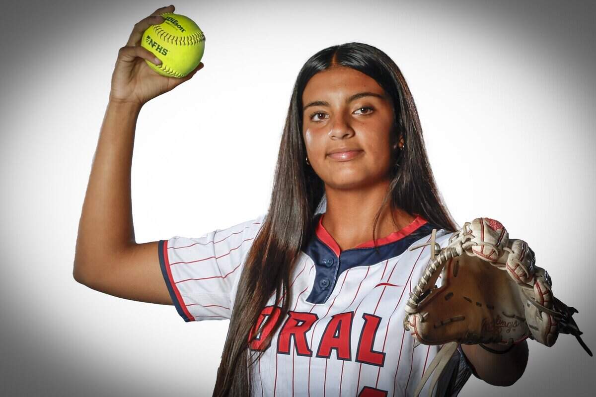 Doral Academy's softball player Camila Diaz photographed for Miami-Dade Players of the Year in Miami, Florida, on Thursday, May 28, 2026.