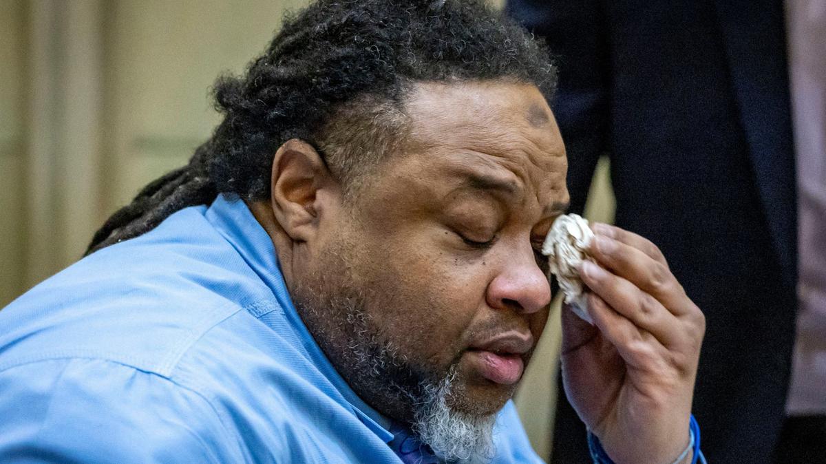 Convicted murderer Robert Holton II wiped tears from his eyes Tuesday after listening to testimony from his son, Robert Holton III, who testified his father was there during his upbringing and still talks to him several times a week. Holton was sentenced to life in prison Wednesday, April 17, 2024, in the grisly murder of Kayla Gloster, a 22-year-old woman.