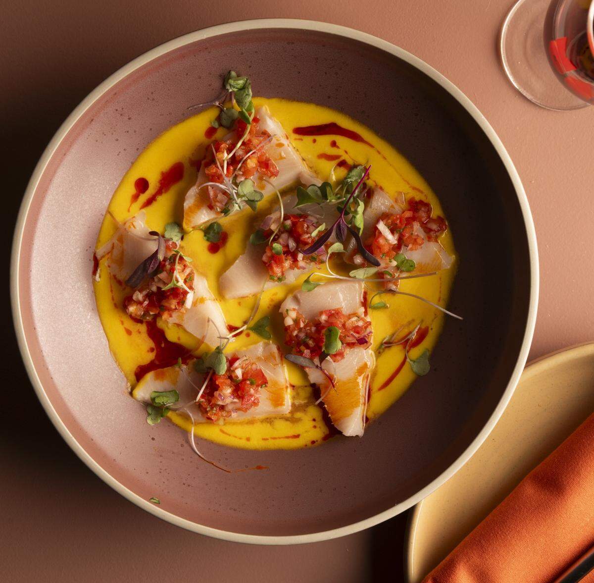 Hamachi crudo at Margot Bar & Bistro in Miami Beach.