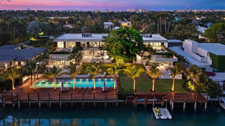 Bayfront Miami Beach properties fetch megamillion prices. Check the listings
