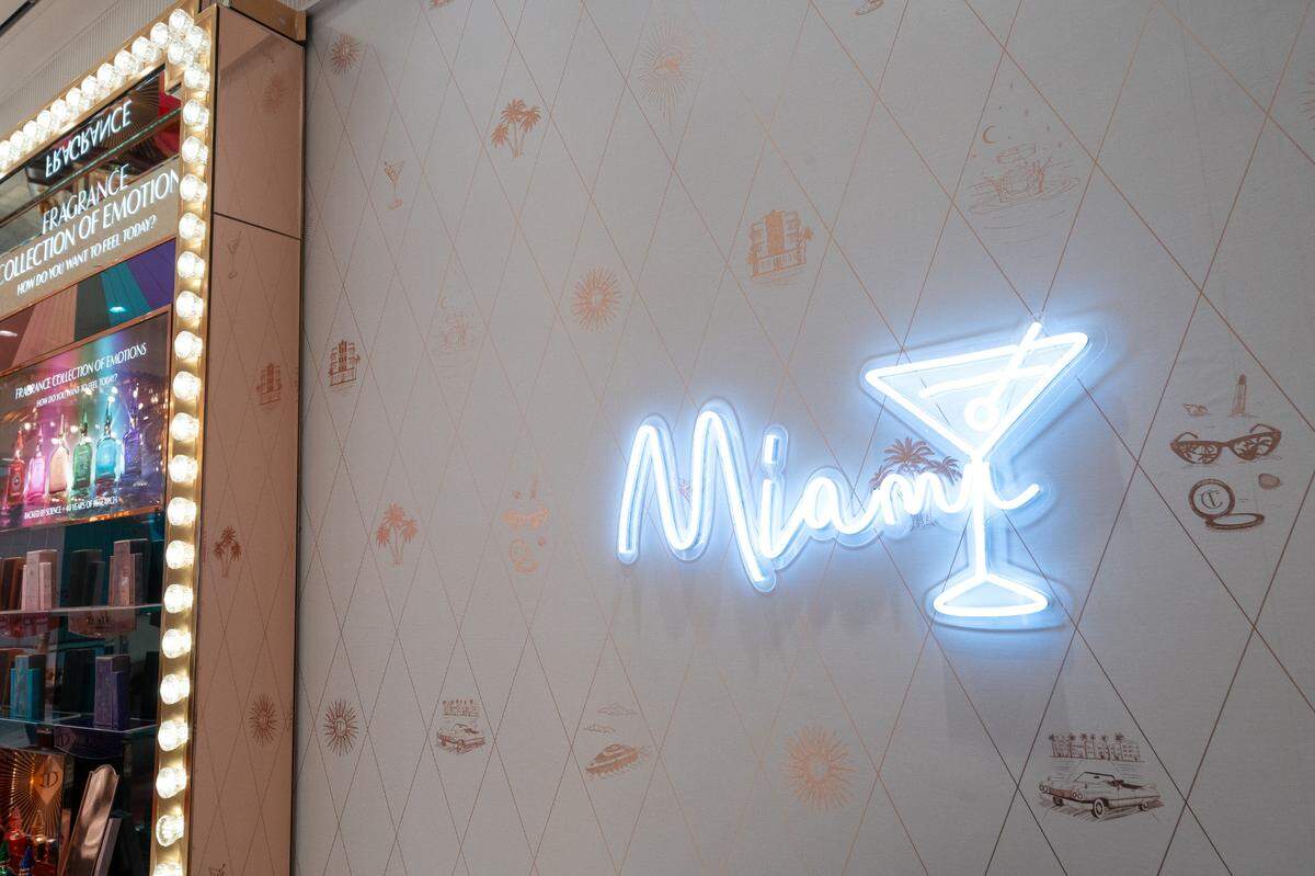 Charlotte Tilbury’s Beauty Wonderland store at Aventura Mall has a wall for selfies