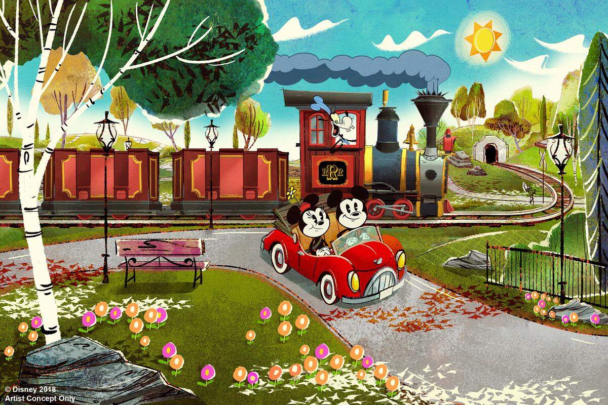 Walt Disney World Resort guests will step through the movie screen and join Mickey and pals on a wacky adventure set to open at Disney’s Hollywood Studios on March 4. Mickey & Minnie’s Runaway Railway is the first-ever ride-through attraction themed to Mickey and Minnie Mouse.