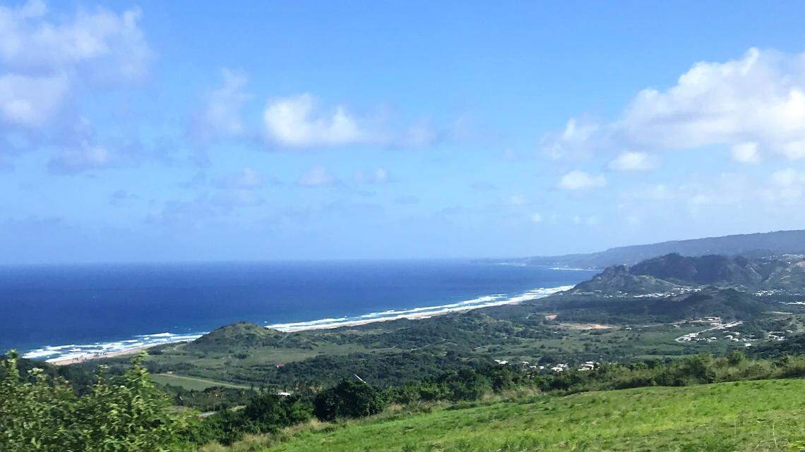 The wild Atlantic coast of Barbados has long stretches of empty beaches, quite a change from the highly populated Caribbean coast.