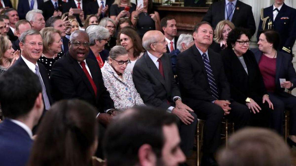 Supreme Court justices put in an appearance at the swearing-in of their newest colleague, Brett Kavanaugh.