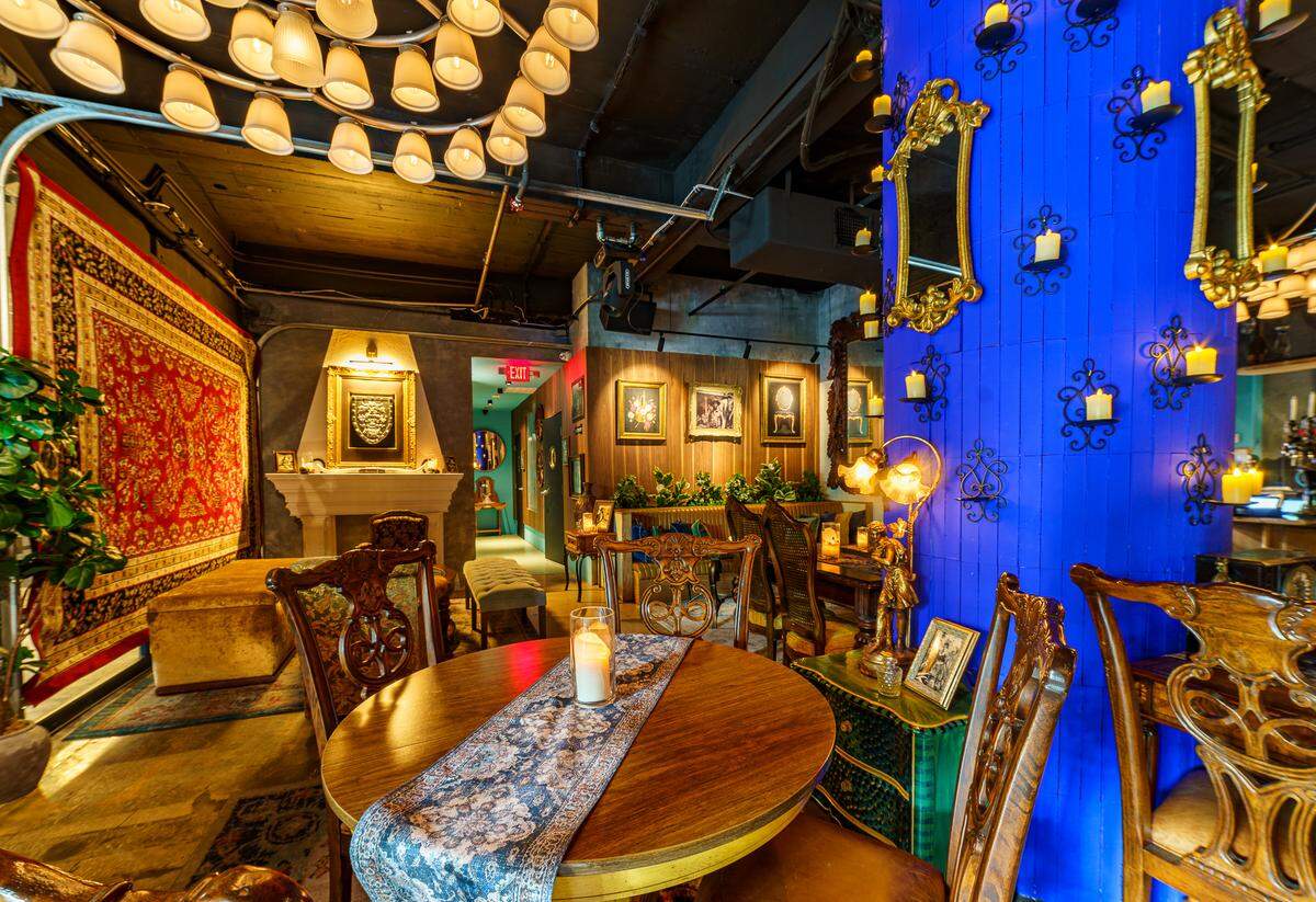 Part of the indoor dining area at Hacienda Ramirez Cruz in Wynwood.