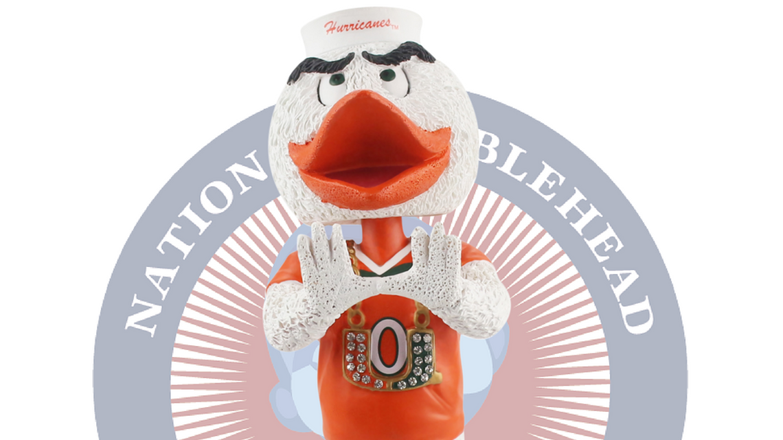 A close look at the National Bobblehead Hall of Fame and Museum's latest bobblehead, inspired by the Hurricanes' turnover chain.