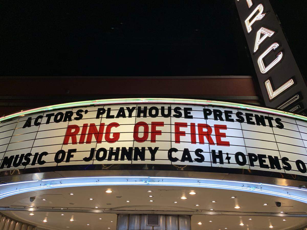 The Miracle Theatre on Coral Gables’ Miracle Mile was a movie palace for generations. Seems everyone who was alive in 1975 and living in Miami-Dade went to see “Jaws” there. Now, the Miracle is home to Actors’ Playhouse. The regional theater ran “Ring of Fire,” a musical featuring the music of Johnny Cash, in November and December 2019.