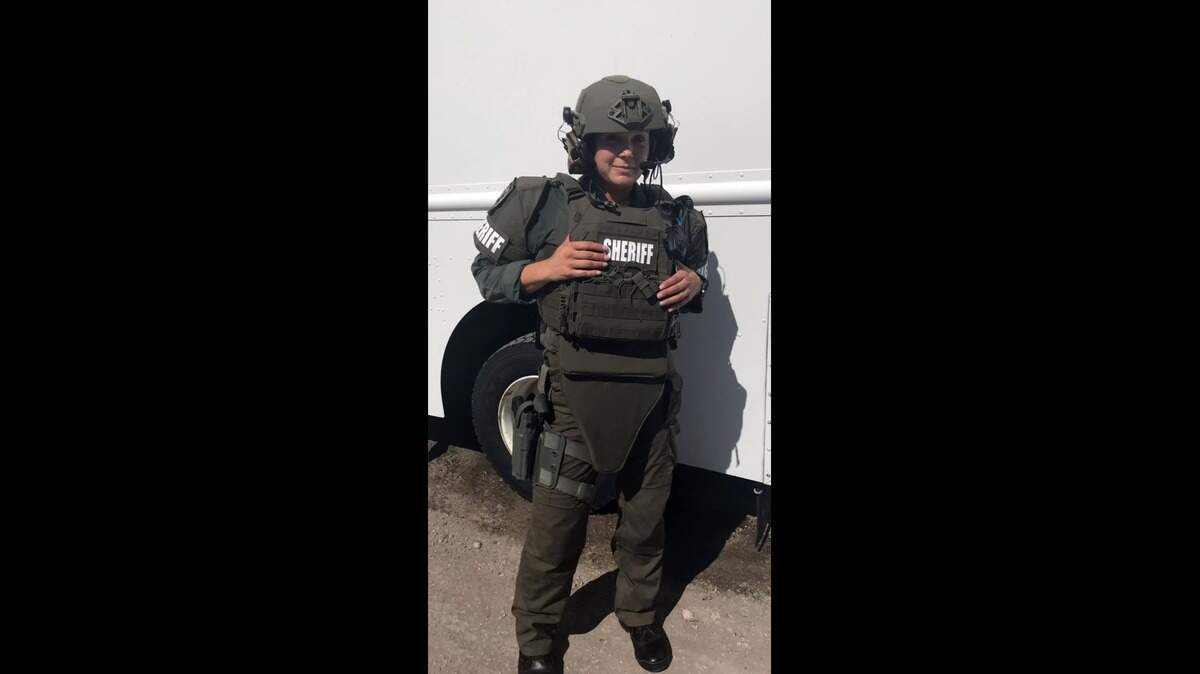 Detective Amie Szymanski is the first woman to be a member of the Monroe County Sheriff’s Office’s SWAT team.