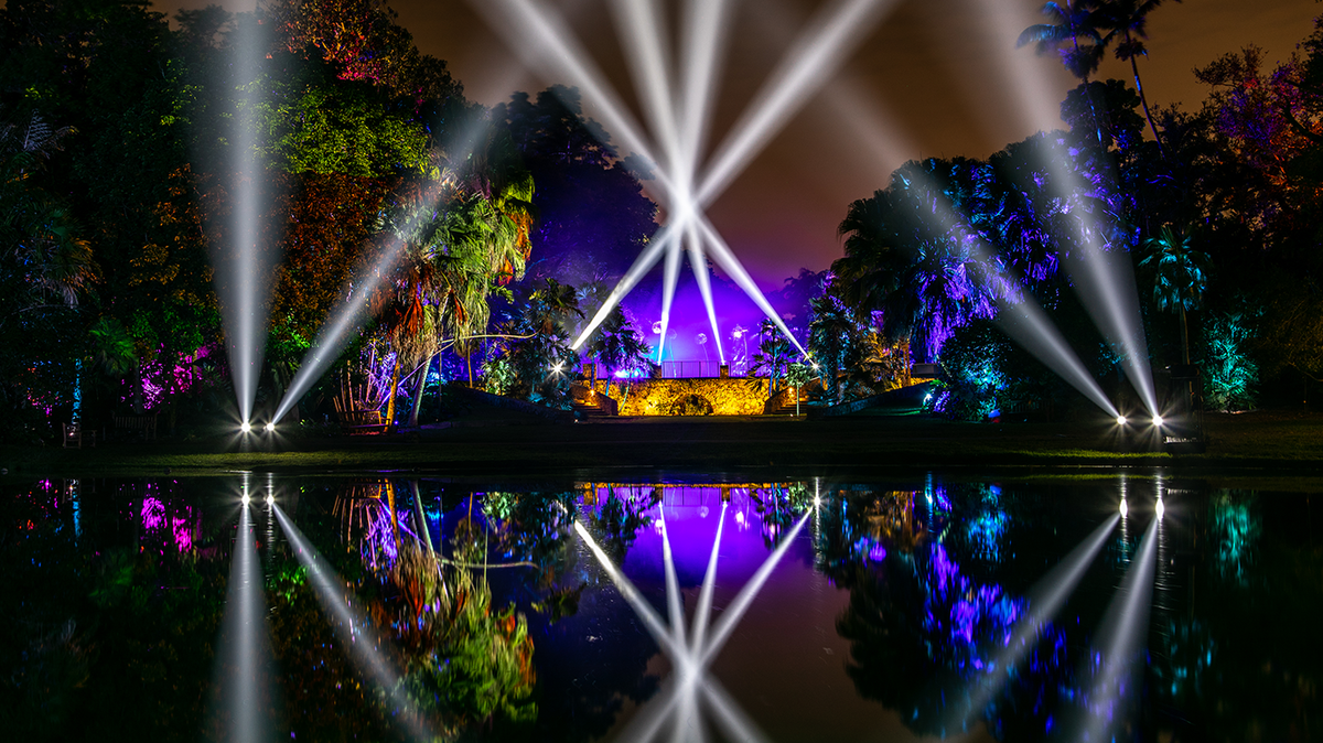 NightGarden: A Magical Light Spectacular returns to Fairchild Tropical Botanic Garden for the 2021 holiday season.