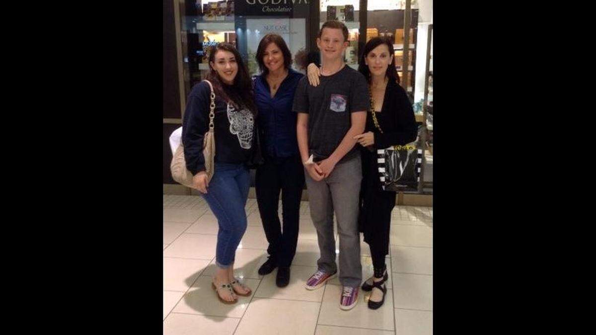 From left: Colby Itkoff, Valerie Greenberg, Joe Itkoff and Andrea Greenberg during a family shopping trip.