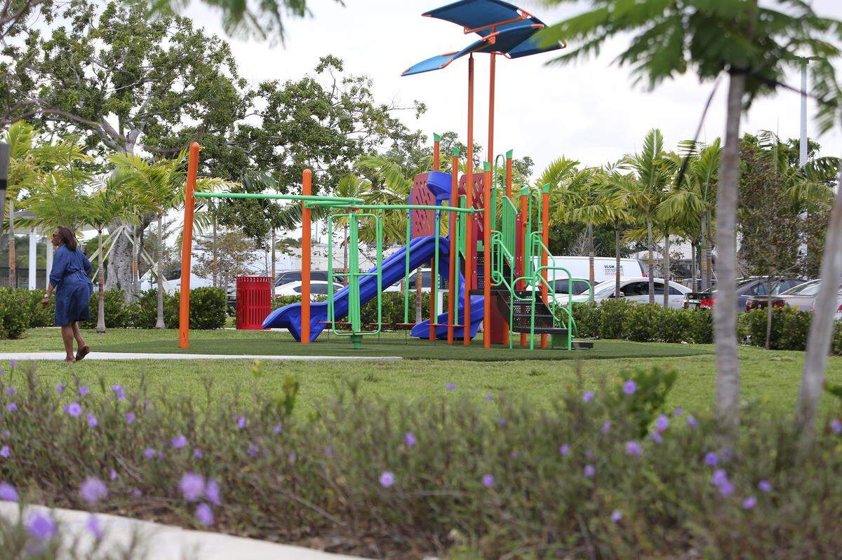 The Villages Miami, a new residential community in Liberty City, celebrated its grand opening on Friday morning, June 29, 2018. The complex is a gated, affordable housing community that offers new apartment units, lush landscaping, a playground, a resource center and a pool.