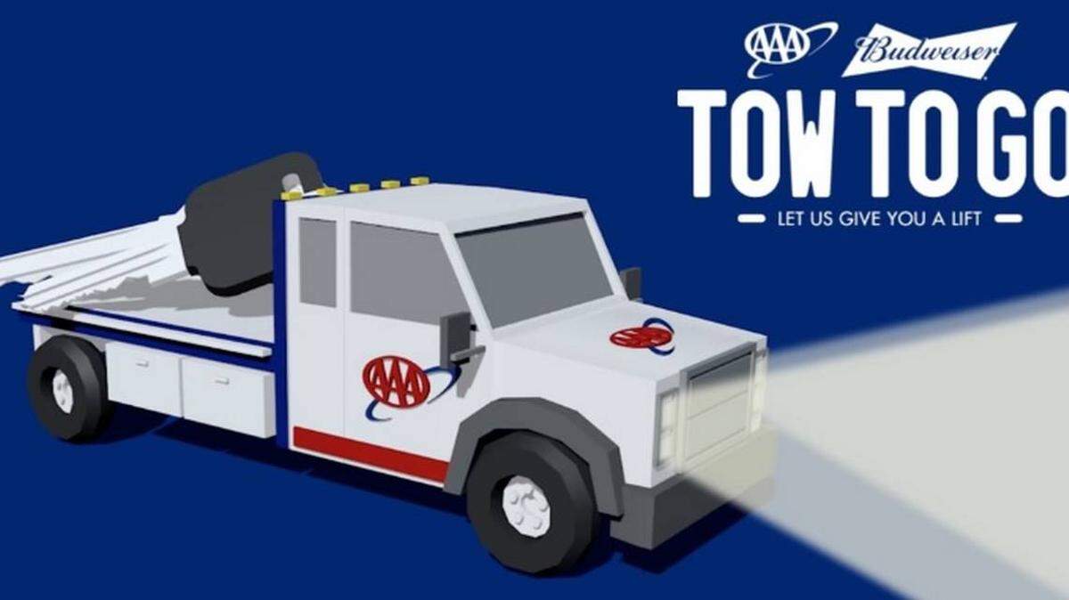 AAA Auto Club and Budweiser have teamed to offer the free Tow to Go program to encourage impaired drivers to not get behind a wheel. The program will run through 6 a.m. March 18, 2019.