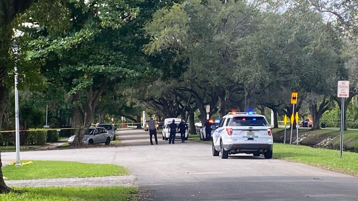 A car was found underwater in a Miami Springs canal. One person was inside, police say