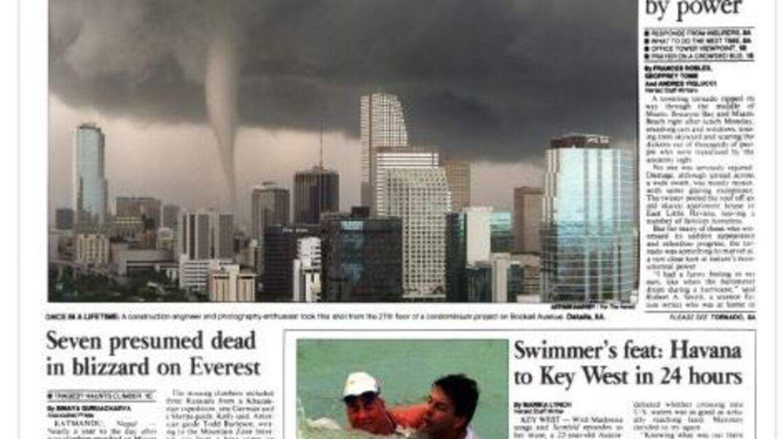 Do you remember the giant tornado that aimed for downtown Miami? Take a look