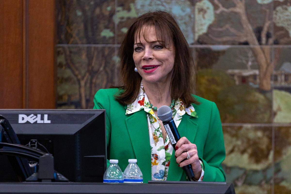 Miami-Dade State Attorney Katherine Fernandez Rundle speaks during a “Together Against Hate” Town Hall at Coral Gables Public Library on Wednesday, September 25, 2024, in Coral Gables, Fla.