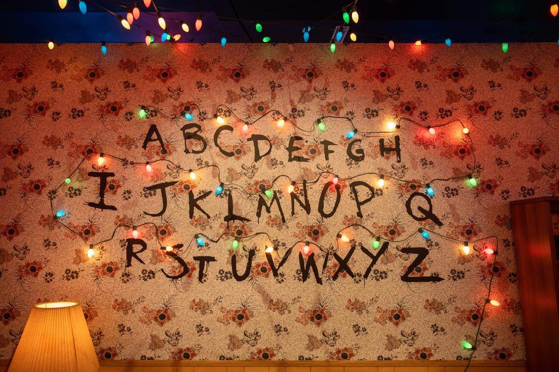 Joyce’s House at the “Stranger Things: The Store,” a pop-up location devoted to the popular Netflix supernatural series opening Oct. 26, 2022, for a limited time inside Aventura Mall in North Miami-Dade, Florida.