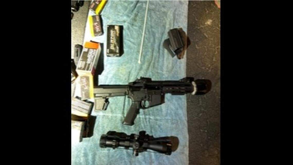 One of the guns seized from Korsiak, according to prosecutors.