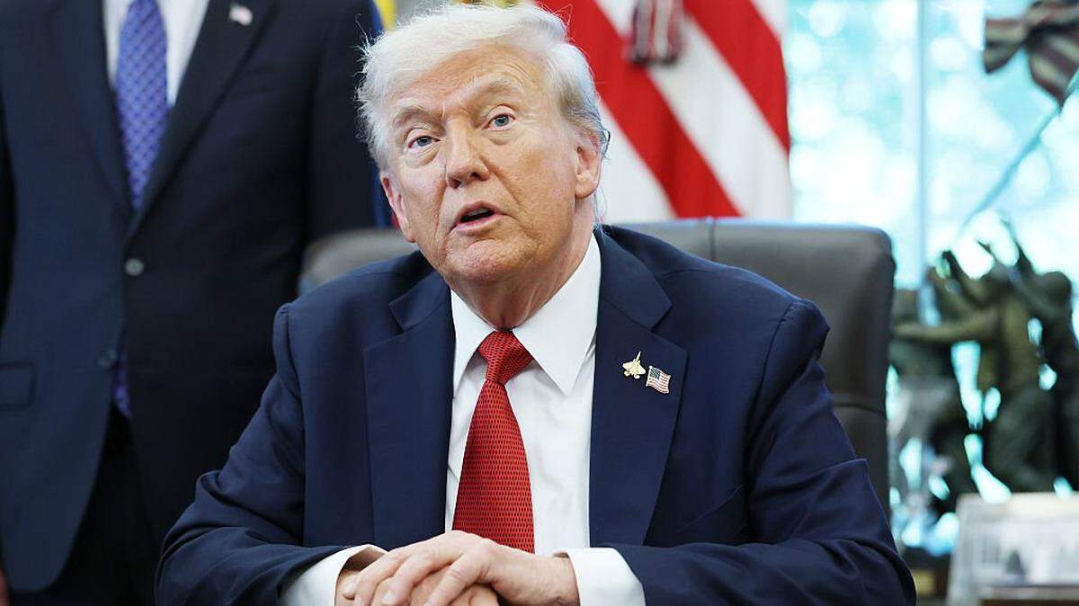 President Donald Trump speaks in the Oval Office at the White House on Oct. 6, 2025, in Washington.
