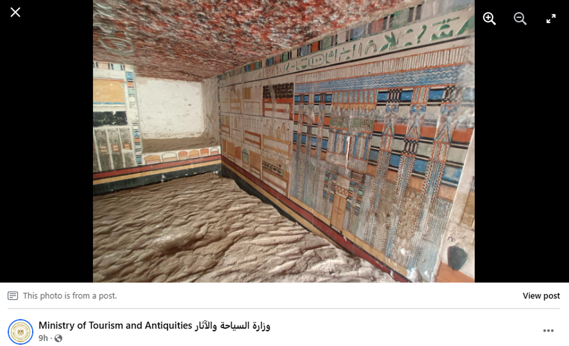 The tomb was probably looted centuries ago, but the walls were intact and covered with elaborate artwork.