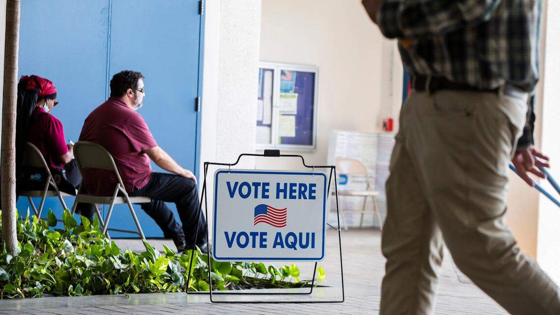 A polling place photographed in 2022.