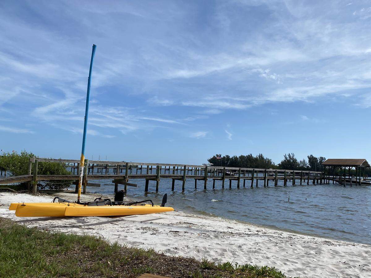 Kayaks and canoes are among amenities at Island View Cottages in Sebastian, Fl., on the Indian River.
