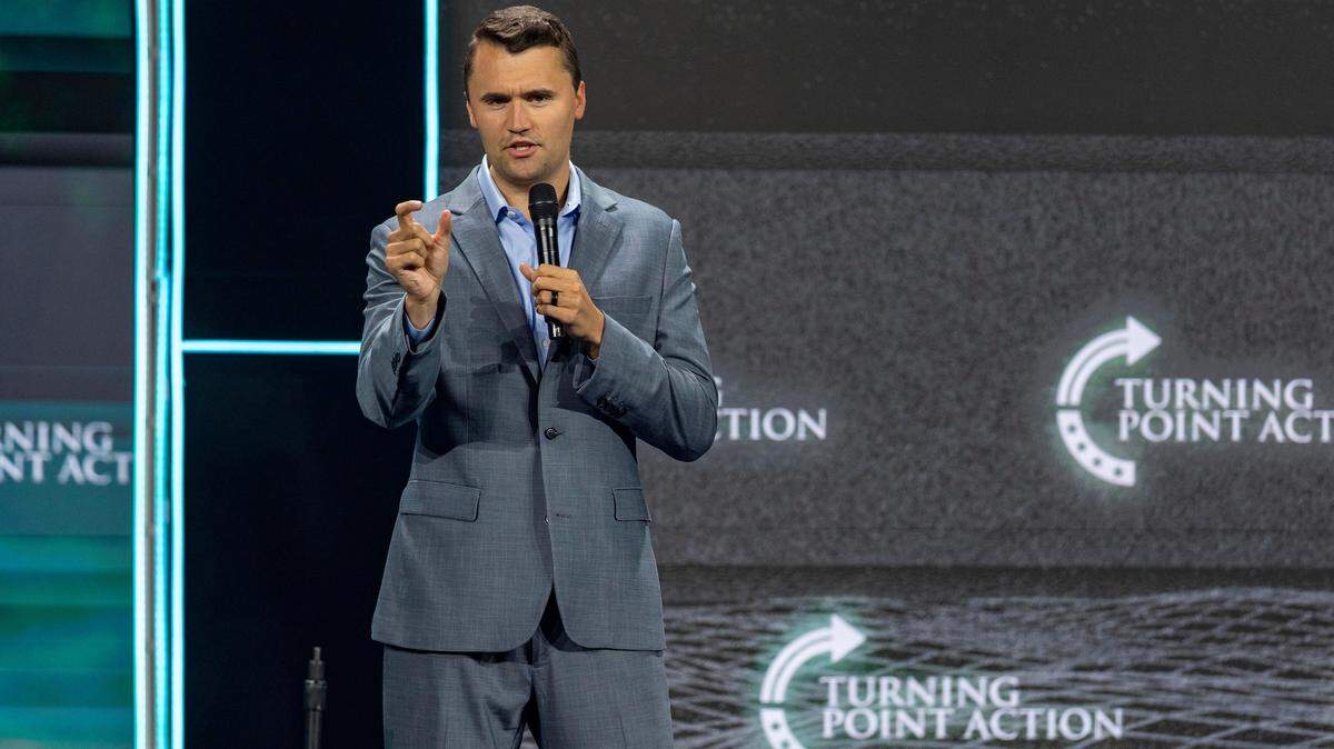 Turning Point founder Charlie Kirk spoke at the USA Believers' Summit at the Palm Beach County Convention Center on July 26, 2024, in West Palm Beach.