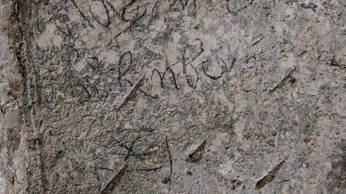Archaeologists discovered charcoal graffiti from a medieval knight from Switzerland at King David’s Tomb complex on Mount Zion in Jerusalem.